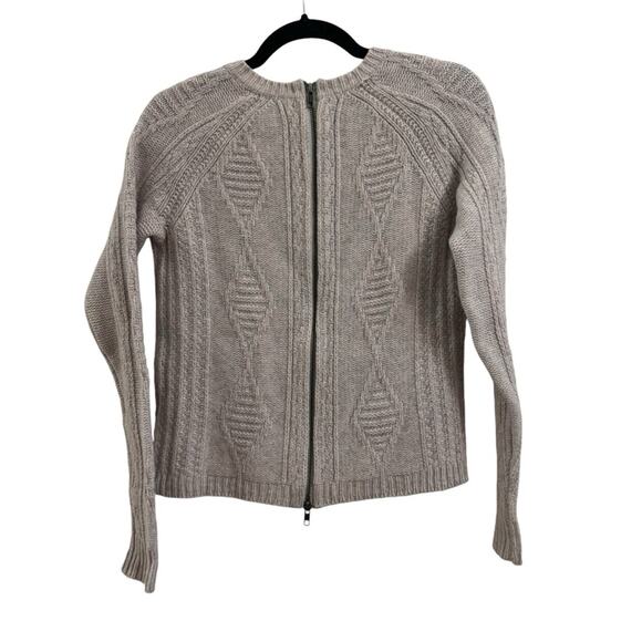 Madewell Palisade Cable Knit Back Zipper Merino Wool Sweater - Picture 5 of 8